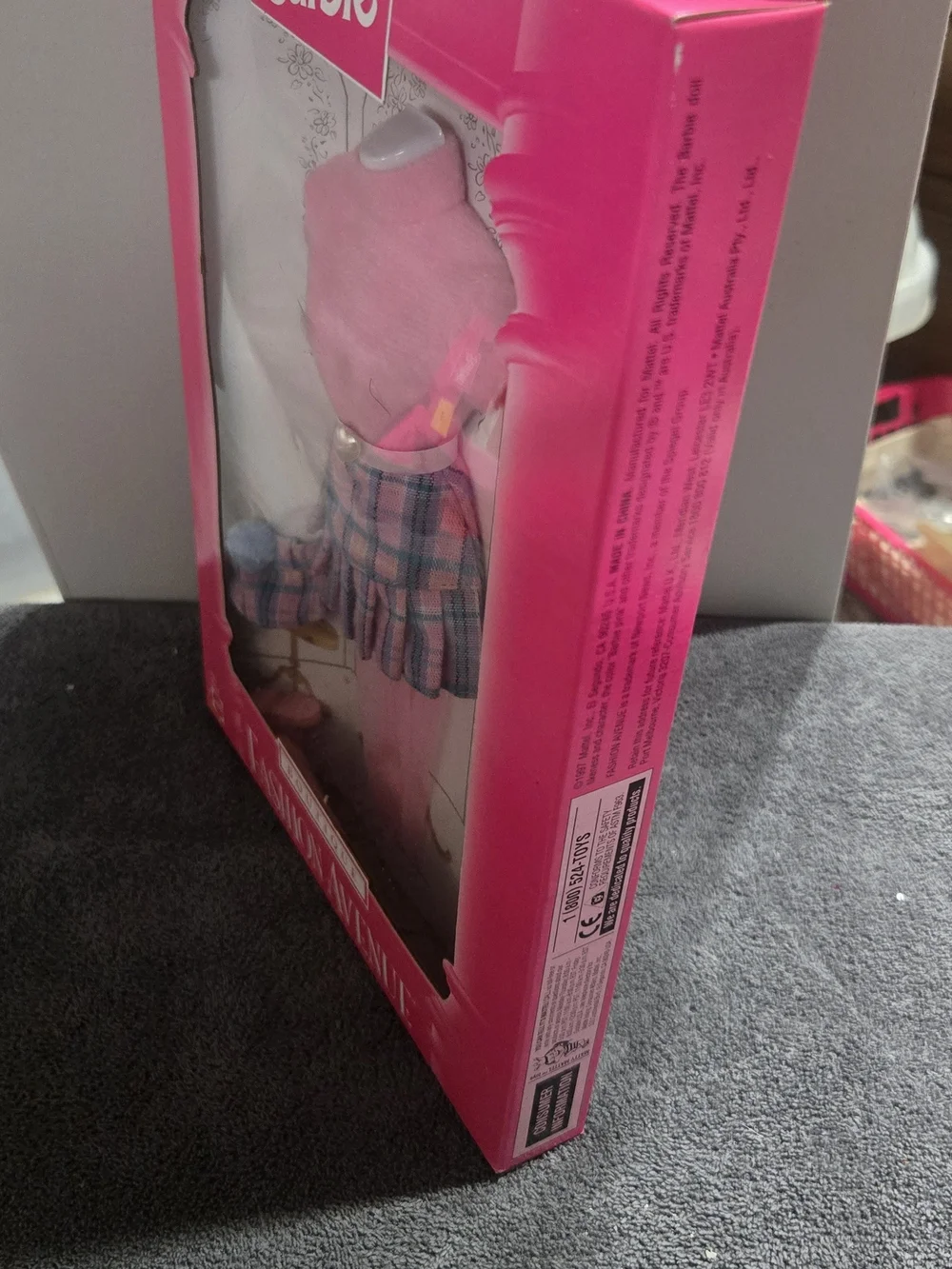 VTG 1997 Barbie Fashion Avenue Boutique Pink Plaid Skirt Outfit 18126 NIB NRFB